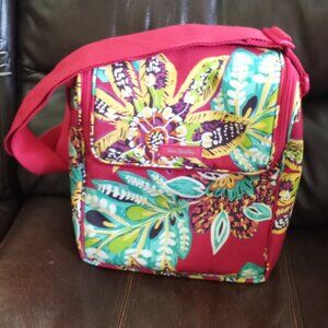 Vera Bradley Insulated Lunch Shoulder Bag Rumba Red